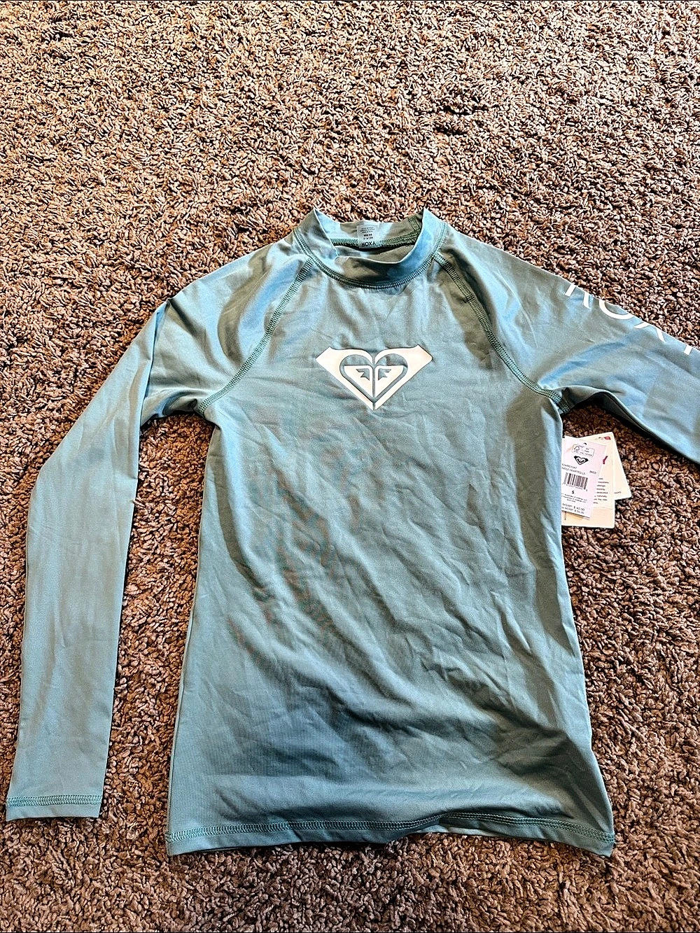 Roxy Whole Hearted Long Sleeve Rashguard Blue Women’s Small